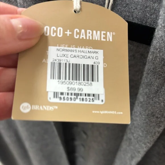 Heavenly-Luxe Long Cardigan with Lattice Back - Picture 6 of 8